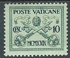 1929 VATICANO CONCILIAZIONE 10 CENT MH * - EDV13-3 - Unused Stamps