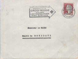Lettre Bordeaux RP 12-12 1963 Flamme =o " ....Pensez A La CROIX-ROUGE......" - Cruz Roja