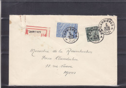 Textile - Belgique - Lettre Recommandée De 1950 - Oblitération Carnières - Briefe U. Dokumente