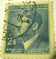 Bohemia And Moravia 1942 Adolf Hitler 2k - Used - Sonstige & Ohne Zuordnung