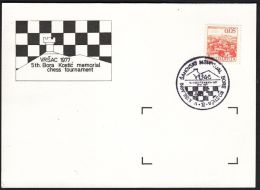 Yugoslavia 1977, Illustrated Card "Chess Tournament In Vrsac In 1976"  W./ Special Postmark "Vrsac", Ref.bbzg - Storia Postale