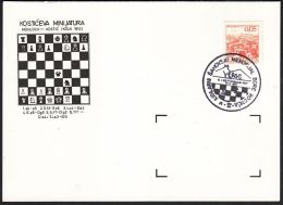 Yugoslavia 1977, Illustrated Card "Chess Tournament In Vrsac In 1976"  W./ Special Postmark "Vrsac", Ref.bbzg - Lettres & Documents
