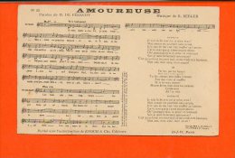 MUSIQUE - Partition - AMOUREUSE - Paroles De M. De Féraudy - Musique De R. BERGER (pli Coin Droit) - Musique