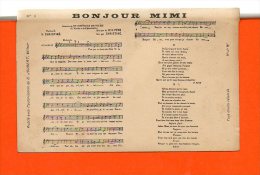 MUSIQUE - Partition - BONJOUR MIMI  Paroles De H.Christiné  - Musique De W.H. PENN - Musique