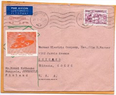 Finland 1969 Cover Mailed To USA - Covers & Documents