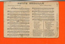 MUSIQUE - Partition - PETITE BROUILLE Paroles De LE PELTIER Raoul  - Musique De KRIER Georges (état) - Musique