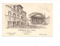 M2067 LAZIO Roma Albergo Del Sole Non Viaggiata - Bar, Alberghi & Ristoranti