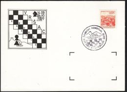 Yugoslavia 1977, Illustrated Card "Chess Tournament In Vrsac In 1976"  W./ Special Postmark "Vrsac", Ref.bbzg - Covers & Documents