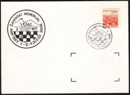 Yugoslavia 1977, Illustrated Card "Chess Tournament In Vrsac In 1976"  W./ Special Postmark "Vrsac", Ref.bbzg - Covers & Documents