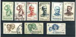 - FRANCE COLONIES . MADAGASCAR 1940/60  . SUITE DE TIMBRES OBLITERES DE 1946 . - Oblitérés