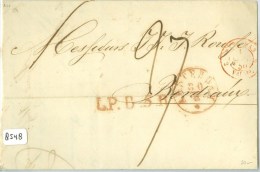 E.o. HANDGESCHREVEN BRIEF Uit 1830 Van AMSTERDAM PAYS-BAS + L.P.B.5.R. Naar BORDEAUX (8548) - ...-1852 Prephilately