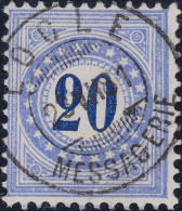 Heimat NE (LE) LOCLE 1881-07-23 Vollstempel Auf 20Rp. Blau Portoziffer Zu#6IIN - Portomarken