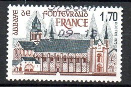 FRANCE. N°2002 Oblitéré De 1978. Abbaye De Fontevraud. - Abbeys & Monasteries