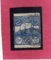 SAN MARINO 1903 VEDUTA VIEW  LANDSCAPES  CENT. 25  TIMBRATO USED - Used Stamps