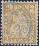 Heimat NE FONTAINES 1877-10-16 Blau Auf Zu#37 - Oblitérés