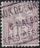 Heimat NE CHAUX DE FONDS 1890-05-06 Fahrpost Stempel Auf 15Rp Wertziffer Zu#64A - Oblitérés