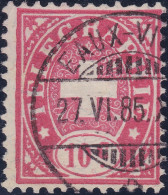 Heimat  GE EAUX-VIVES 1885-06-27 Auf Telegraphen Marke 10Rp. - Telegraafzegels