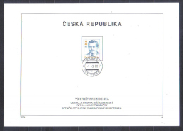 Czech  Mi  247   FIRST DAY SHEET   President Havel    2000 - Brieven En Documenten