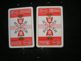 Playing Cards / Carte A Jouer / 2 Dos De Cartes Brasserie - Brouwerij - Roman - Mater - Other & Unclassified