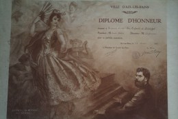 73 - AIX LES BAINS- 87 -LIMOGES- TRES BEAU DIPLOME D' HONNEUR A LA CHORALE DES ENFANTS DE LIMOGES-1931-GITANE - Diploma & School Reports