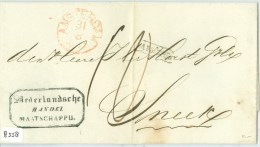GESCHREVEN BRIEF Uit 1857 Van AMSTERDAM Naar SNEEK + FIRMASTEMPEL  (8558) - Cartas & Documentos