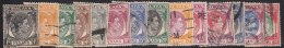 Penang Used 1949, 14v Diffinitive Of King George VI, Upto $2.00 Malaya, - Penang