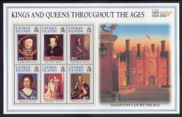 Cayman Islands MNH Scott #792 Souvenir Sheet Of 6 Henry VIII, Mary I, Charles II, Anne, George IV And V - London 2000 - Caimán (Islas)