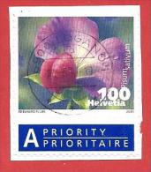 SVIZZERA - SUISSE - USATO FRAMMENTO - 2011 - Vegetable Blossoms - Snow Pea - 1 Fr. - Michel CH 2194 - Used Stamps