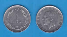 TURQUIA   1  LIRA   1.966   Acero  KM#889a.1   MBC/VF   DL-10.978 - Turquie