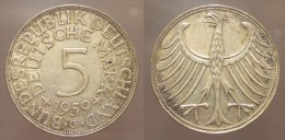 GERMANIA GERMANY 5 DEUTSCHE MARK 1959 G  SELTEN !!! - 5 Mark