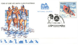 (9999) Australia FDC Cover - Life Svaing Clubs 75th - SLSAA Special Cover - Secourisme