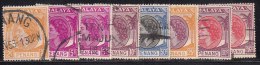 8 Diff.,  QE Penang Used 1954, Malaya, (sample Image) - Penang