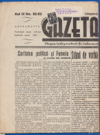 Rumänien; Wrapper 1934; Michel 375; Zeitung Gazeta Femeii Nr 82/83; Bild1 - Lettres & Documents