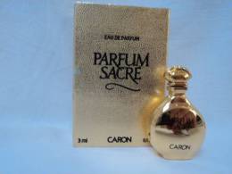 CARON" PARFUM SACRE" MINI EDP DOREE A L´OR 24 CARATS  LIRE !!! - Miniaturas Mujer (en Caja)