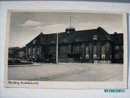 FLENSBURG REICHSBAHNHOF  BAHNHOF  GARE  RAILWAY STATION  ,  OLD POSTCARD, 0 - Flensburg