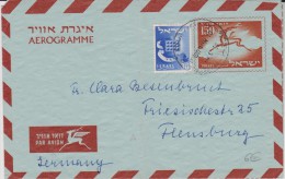 ISRAEL - 1959 - AEROGRAMME Pour FLENSBURG (ALLEMAGNE) - Briefe U. Dokumente