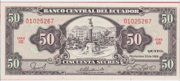 EQUATEUR  - 50 Sucres Du 22 11 1988 - Pick 122 - UNC - Ecuador