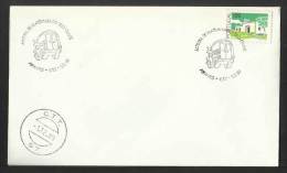 Portugal Cachet Numerique + Cachet Commémoratif  Voiture Poste Abrantes 1989 Postal Van Event Pmk + Numeric Cancel - Postal Logo & Postmarks