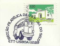 Portugal Cachet Commémoratif  Journée Du Timbre Voiture Poste 1989 Event Pmk Stamp Day Postal Van - Annullamenti Meccanici (pubblicitari)