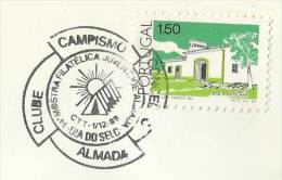 Portugal Cachet Commemoratif  Camping Et Caravaning Journée Du Timbre Almada 1989 Camping Stamp Day Event Postmark - Flammes & Oblitérations
