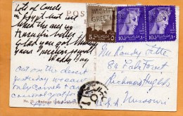 Egypt Old Postcard Mailed To USA - Storia Postale