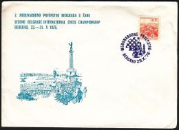 Yugoslavia 1977, Illustrated Cover "Int. Chess Championship In Belgrade"  W./ Special Postmark "Belgrade", Ref.bbzg - Lettres & Documents