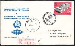 Yugoslavia 1977, Illustrated Cover "Int. Chess Championship In Belgrade" W./ Special Postmark "Belgrade",ref.bbzg - Brieven En Documenten