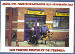 Carte Postale 59. Anzin Michel Flacheron à Vélo Par Courcelles-les-Lens Et Perpignan Vivre Son Handicap - Anzin