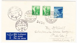 Luftpost Brief 8.V.37 Vaduz Nach Praha - Flug Zürich-Prag Ab Vaduz (30Belege Bekannt) - Air Post