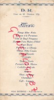 87 - AIXE SUR VIENNE - MENU HOTEL BAYRAND- DINER DU 22 OCTOBRE 1938 - Menükarten