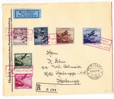 R-Luftpost Brief 31.8.30  1er Postflug Vaduz-St.Gallen Mit Zu# F1 - F6 - Posta Aerea