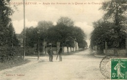 CPA 94 PLESSIS TREVISE ANGLE DES AVENUES DE LA QUEUE ET DE CHAMPIGNY 1911 - Le Plessis Trevise