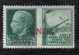 RSI46 - R.S.I. , Propaganda Di Guerra Il 25 Cent Verde Gomma Integra *** MNH - Propaganda Di Guerra