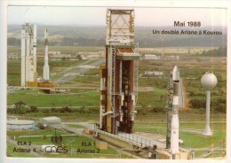 Guyane Française KOUROU  Un Doublé ARIANE 4 Mai 1988  état Moyen - Raumfahrt